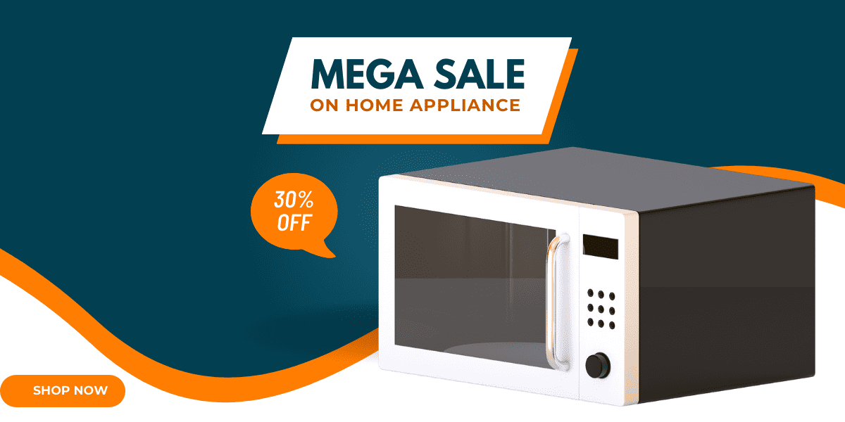 Modern Home Appliance Mega Sale Facebook Post (1200 × 600 px)